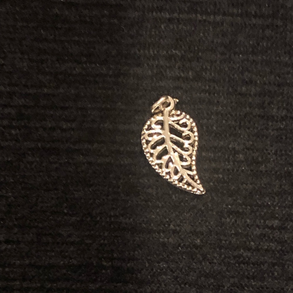 Tiny leaf charm